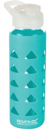 drinking bottle 700 ml glass/silicone mint blue