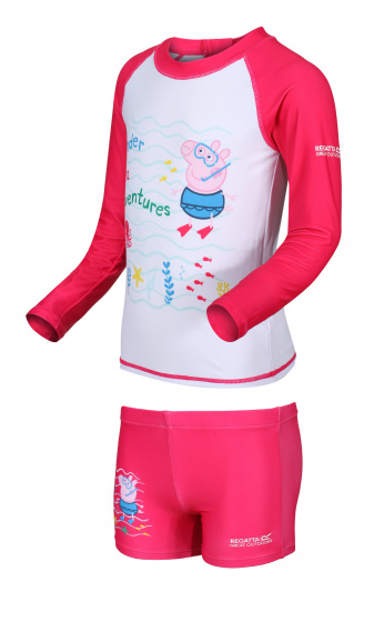 swimsuit Peppa Pig girls polyester pink 2 piece size 86/92