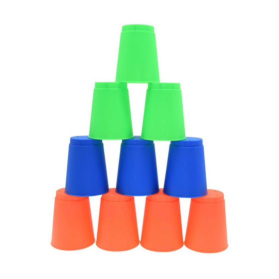 Reydon stapelbekers junior groen/blauw/rood 12 stuks