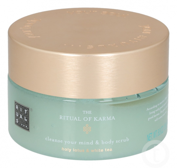 Rituals telový peeling Cleanse Your Mind Svätý lotos a biely čaj 250 gr