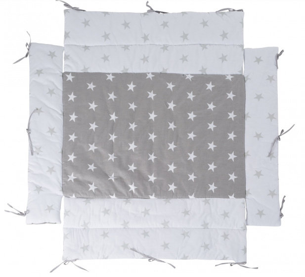 Roba boxkleed Little Stars junior 96 x 18 cm polykatoen grijs Roba boxkleed Little Stars junior 96 x 18 cm polykatoen grijs