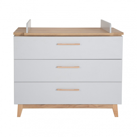 chest of drawers Caro 117 x 104 cm wood grey/brown