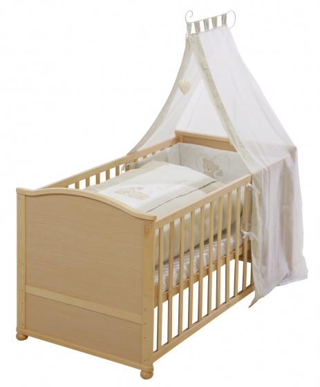 Roba Ledikant Lovely Bear 153 x 79,2 x 152 cm naturel 7 delig Roba Ledikant Lovely Bear 153 x 79,2 x 152 cm naturel 7 delig