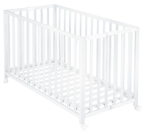 cot Foldable 120 cm wood white