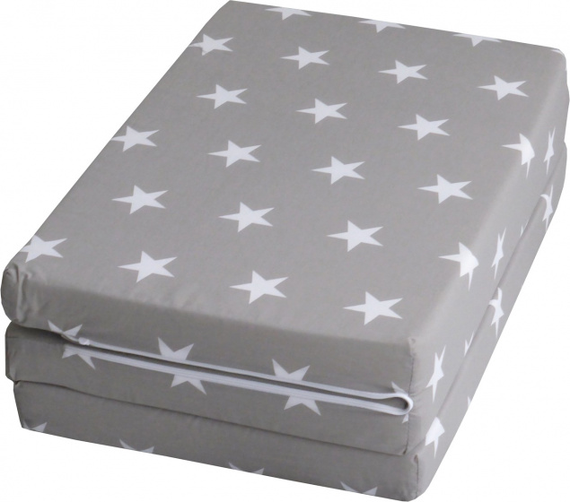 Roba matras Little Stars campingbed 60 x 120 cm polyester grijs Roba matras Little Stars campingbed 60 x 120 cm polyester grijs