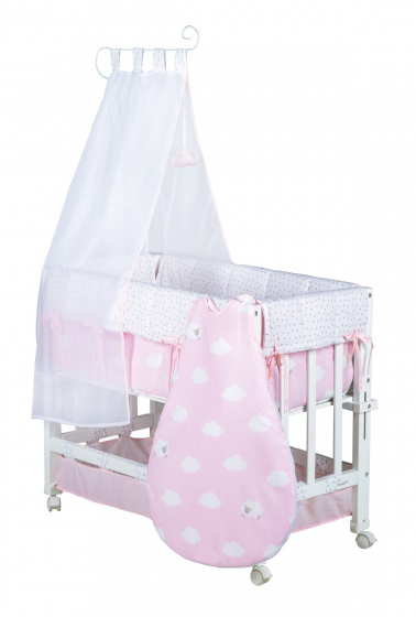 cradle 3 in 1 Kleine Wolk Rosa girls 145 cm wood pink
