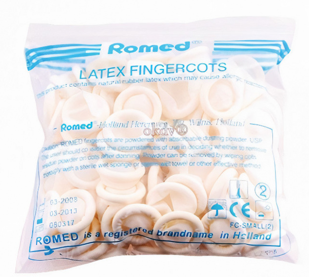 finger rings latex size S 100 pcs