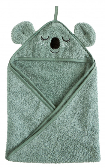 Roommate badcape koala junior 72 cm katoen blauwgrijs Roommate badcape koala junior 72 cm katoen blauwgrijs