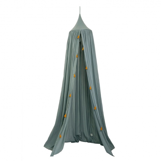 Roommate Canopy bedhemel met kwastjes groen junior 240 cm Roommate Canopy bedhemel met kwastjes groen junior 240 cm