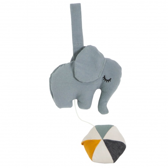 Roommate muziekdoos olifant 22 cm blauw Roommate muziekdoos olifant 22 cm blauw