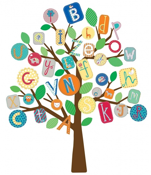 wall sticker ABC tree vinyl 139.7 x 134.6 cm