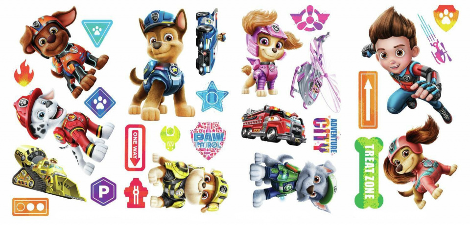 RoomMates muursticker paw patrol movie junior vinyl 28 delig