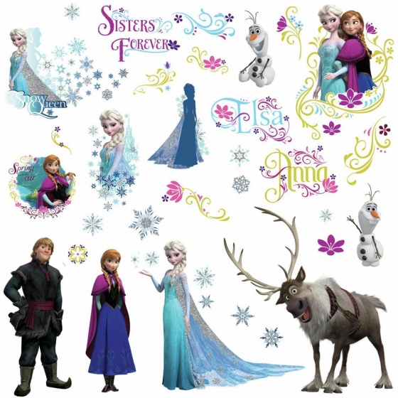 wallstickers Frozen vinyl 36 kusov