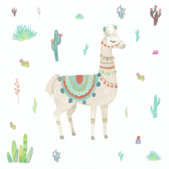 wallstickers Lama vinyl 28 kusov