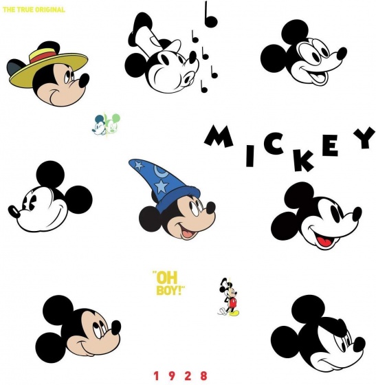 wallstickers Mickey Mouse Classic vinyl 20 pieces