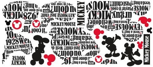 wallstickers Mickey Mouse vinyl 17 pieces