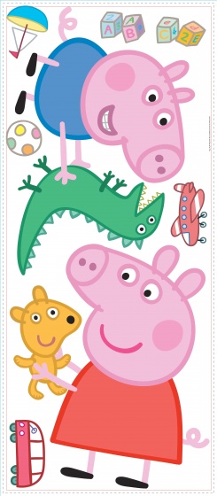 RoomMates muurstickers Peppa Pig vinyl 8 stuks RoomMates muurstickers Peppa Pig vinyl 8 stuks