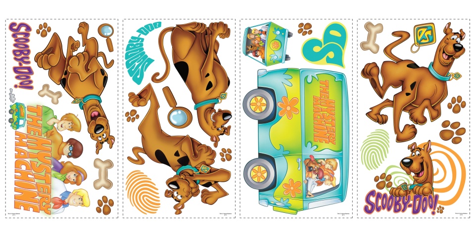 RoomMates muurstickers Scooby Doo vinyl 26 stuks RoomMates muurstickers Scooby Doo vinyl 26 stuks