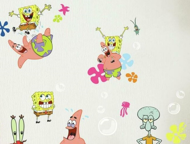 wall stickers Spongebob 2,89 - 27,1 cm vinyl 42 pieces