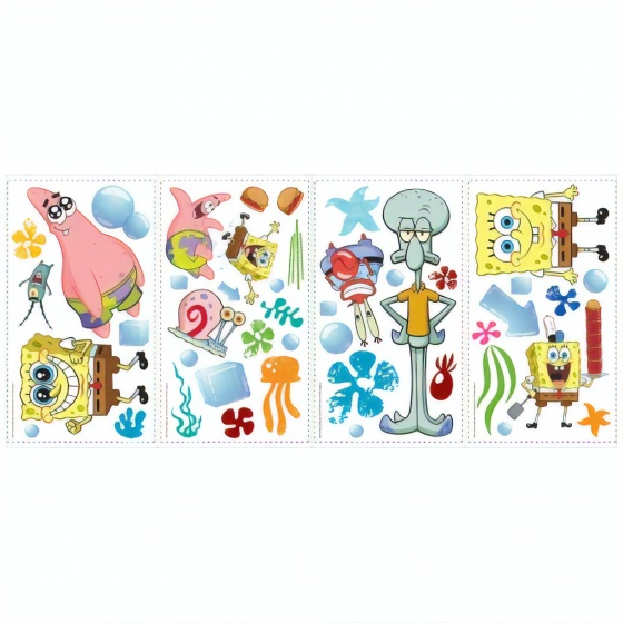wall stickers Spongebob Squarepants vinyl 45 pieces