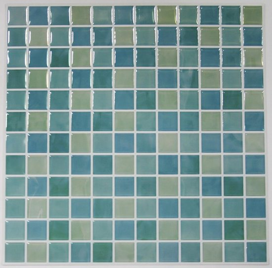 RoomMates StickTiles Modrá mozaika 27 x 27 cm PVC aqua 4 kusy