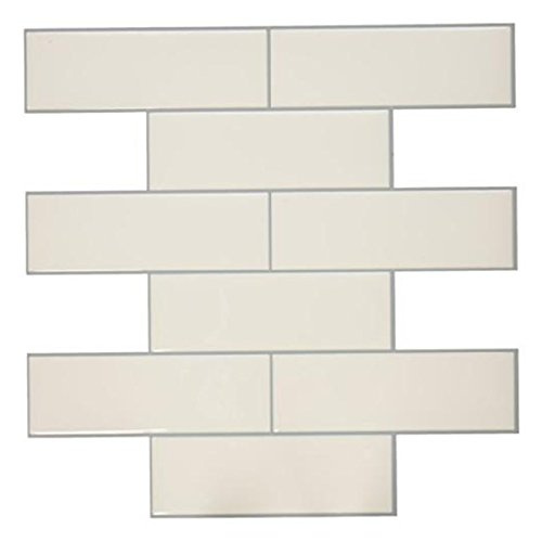 RoomMates StickTiles Metro 27 x 27 cm PVC biele 4 kusy