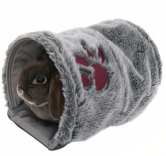 Rosewood tunel Snuggles hlodavec 28 x 20 cm plyš sivý
