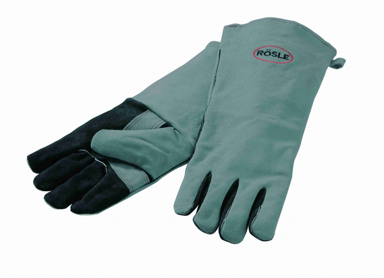 Rösle grilovacie rukavice 41,5 cm kožené čierno/šedé jednoveľ