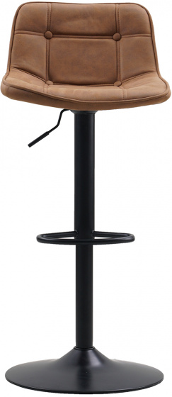 Rox Living barová stolička Walter 87 x 49 cm koža/oceľ koňak