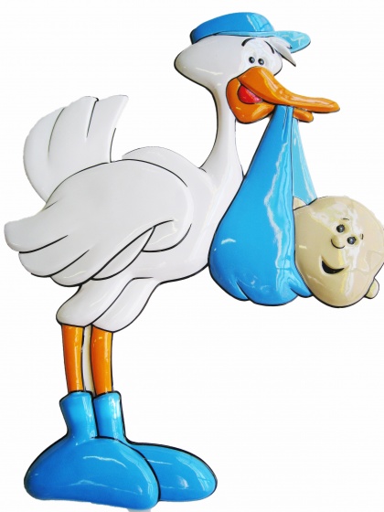 Rubie's rodné znamenie chlapec bocian 100 x 50 cm bielo/modrý