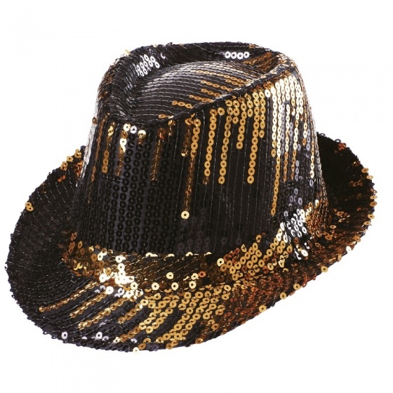 Rubie's klobúk flitre zlato/čierna unisex