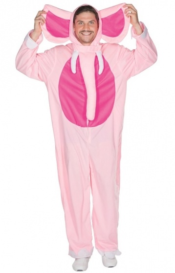 Rubie's onesie slon unisex pink one size