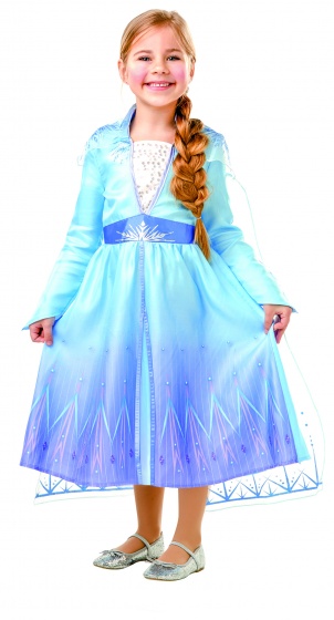 Rubie's kostým Elsa Frozen dievčenská modrá dĺžka 92 cm
