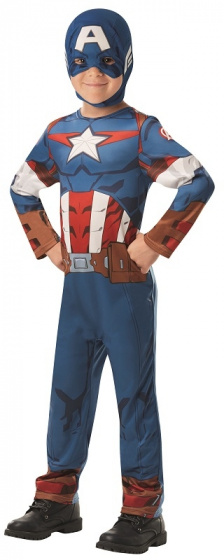 Rubie's avengers Captain America junior modrý oblek do šiat veľkosť 92