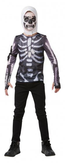 Rubie's Čierny kostým Fortnite Skull Trooperboys, veľkosť 164