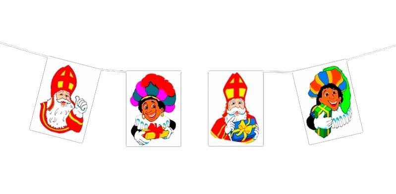 Rubie's vlajkový rad Sint & Piet 150 cm viacfarebný