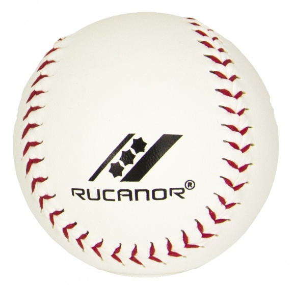 softball 9 cm white