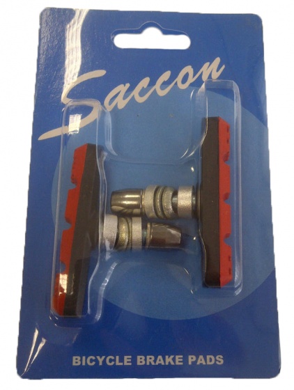 Saccon remblokkenset pm22r v brake 60 mm zwart/rood