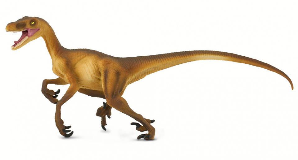 Safari dinosaurus velociraptor junior 21 cm rubber bruin