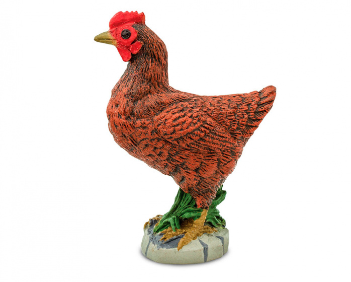 Safari boerderijdier dwerghaan junior 4 cm rood