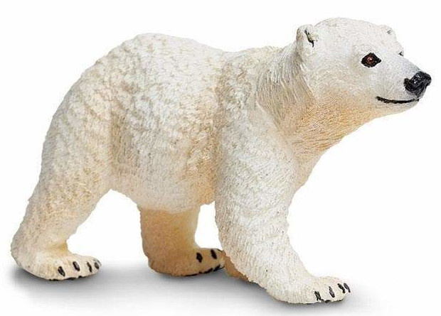 Safari hracie zvieratko ľadový medveď mláďa junior 7 x 4 cm biele