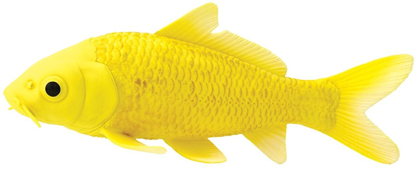 Safari speeldier koi karper 15,5 cm geel