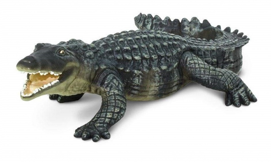Safari hračka krokodíl junior 15 x 7,5 cm tmavozelená