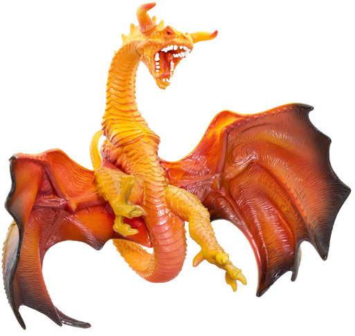 Safari speeldier lavadraak junior 15,5 cm rood/oranje