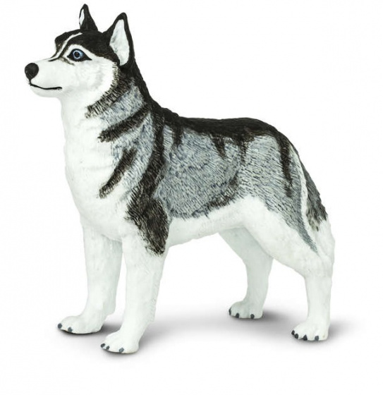 Safari hracie zvieratko sibírsky husky 8,25 cm čierno/biely