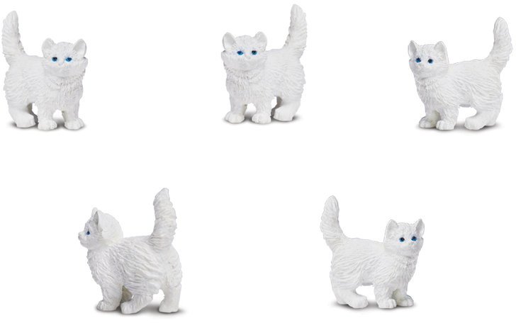 Safari speelgoedfiguren kat junior wit 192 stuks