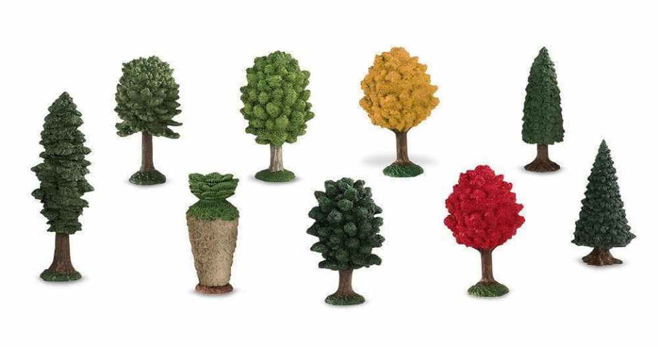 Safari speelset trees toob junior bruin/groen/rood/geel 9 delig