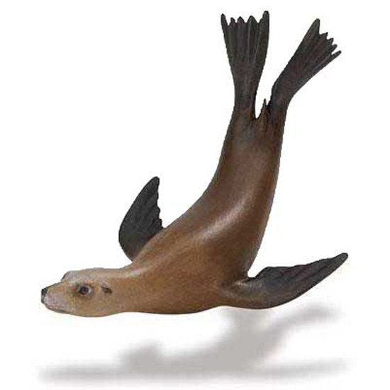 californian sea lion junior 8 cm brown