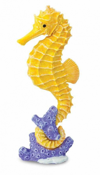 Safari zeedieren zeepaardje junior 13 cm geel/paars