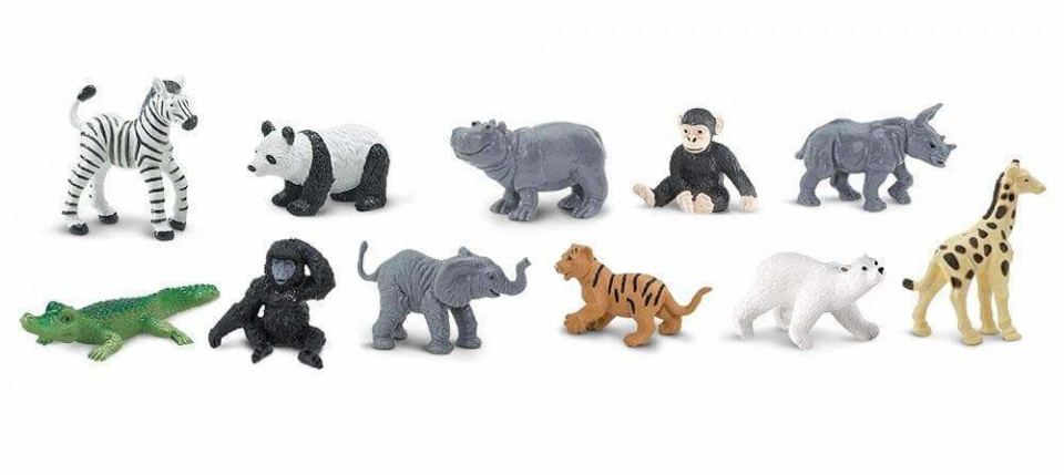 Safari hrací set Zoo bábätká Toob junior 11-dielny